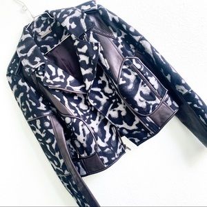DVF theodora wool animal printed moto jacket 6